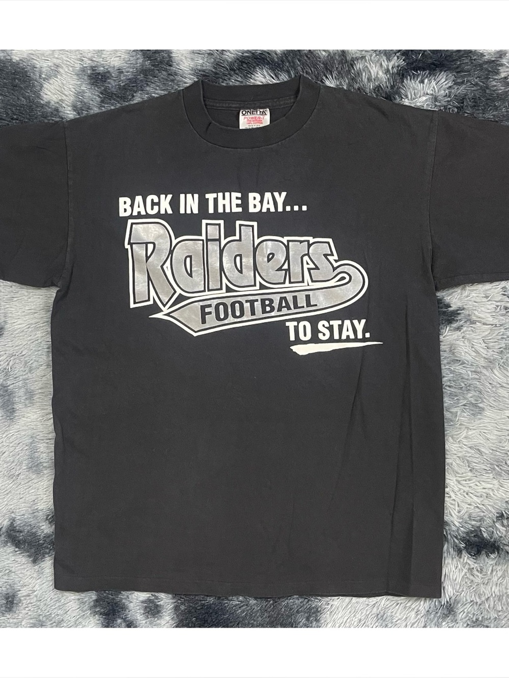 Vintage Oakland Raiders 'Back In The Bay To Stay" T-Shirt
